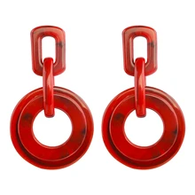 AENSOA Acryl Harz Runde Baumeln Ohrringe Für Frauen 2019 Mode Aushöhlen Schmuck Geometrische Big Kreis Acetat Ohrringe