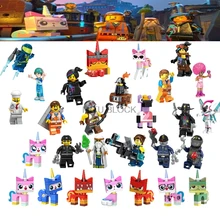 Фильм 2 фигурки Эммет шаркира лорд бизнес Ллойд плохой полицейский Бэтмен Wyldstyle Unikitty строительные подарочные игрушечные блоки