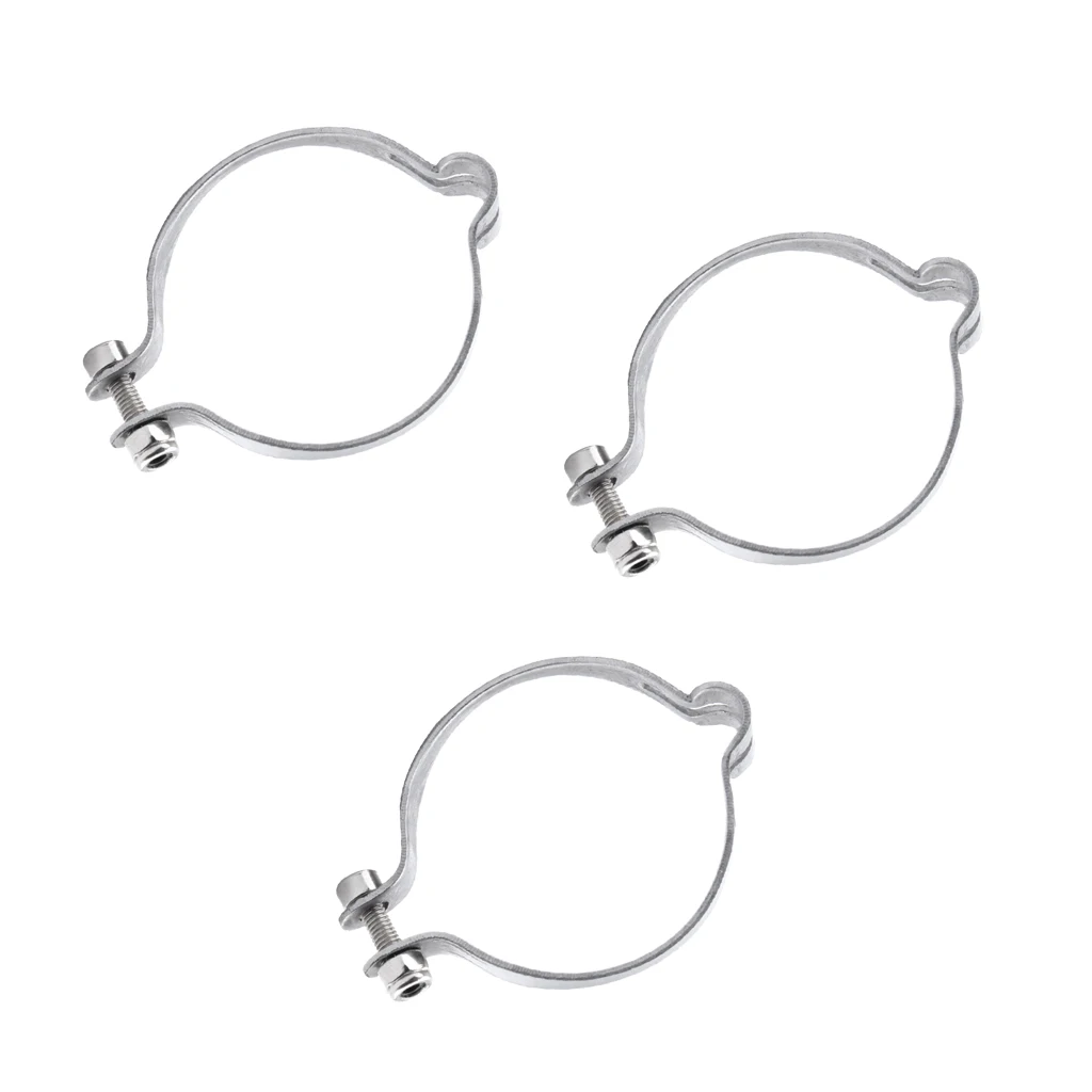 Lot 3Pcs Classic Stainless Steel Vintage Clamp On Top Tube Brake Cable Guide Clip 34.9mm for Brake Cable Housing