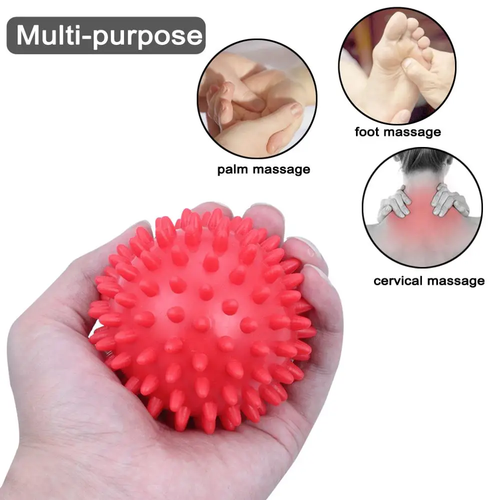 Spiky Massage Physical Therapy Lacrosse Ball Best For Muscle Soreness Back Foot Pain Relief Yoga Myofascial Plantar  (1)
