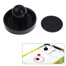 1 шт. 96 мм Аэрохоккей Таблица Фетр толкателя Маллет Вратари с 1 шт. 63 мм Шайба Черный