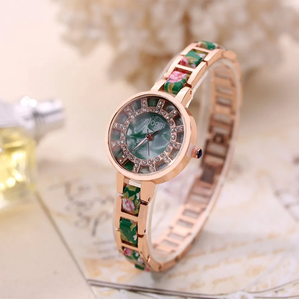 Sloggi Brand Elegant Women Bracelet Watch Quartz Ladies Steel Band