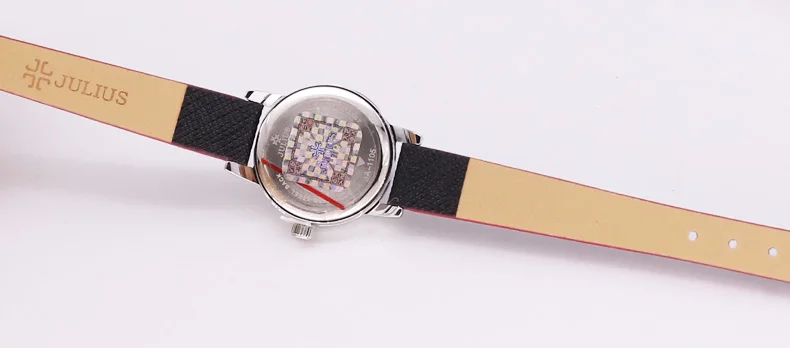 Мини Маленькие женские часы Япония кварцевые часы модные часы леди кожаный браслет арабский номер девушки подарок на день рождения Julius Box