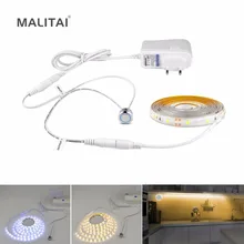 Светодиодный офисный светильник сенсорный датчик выключатель света Плавная регулировкая яркости светодиодные полосы водонепроницаемый шкаф освещение для гардероба 110-220 В Система электроснабжения ЕС