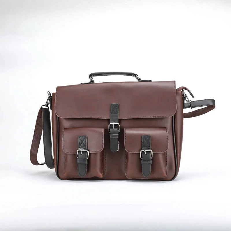Fashion High Quality Vintage Laptop Bags 14 Inch Good Quality Leather