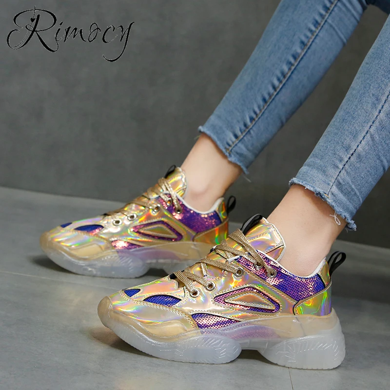 ladies pink glitter trainers