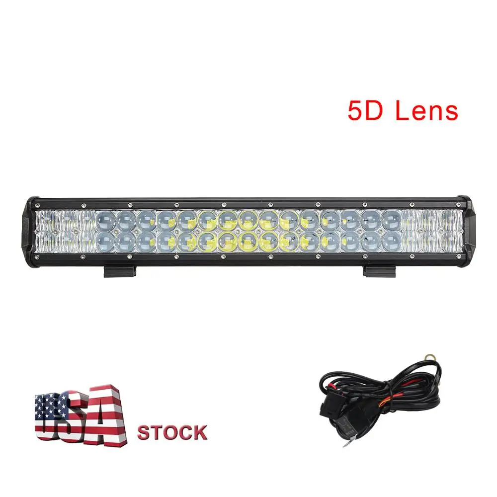 20 &quotдюймовый Новый 5D Объектив LED Off road Свет Бар COMBO Луча 294 Вт работы для Jeep Wrangler 4WD