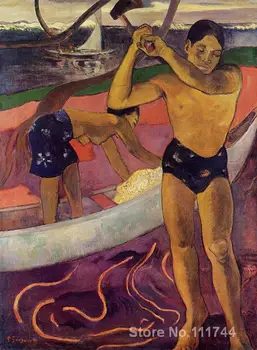 Online Paintings By Paul Gauguin A Man With Axe Hand Painted Oil Painting Canvas High Quality