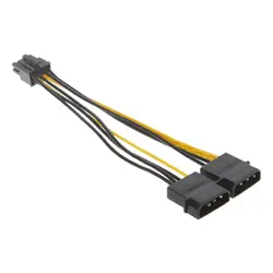 8 Pin PCI-E Express PCIE до 2 Molex LP4 4 Pin конвертер адаптер Мощность кабель