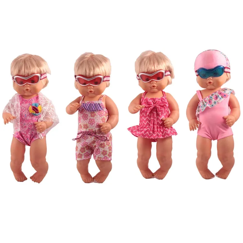 Купальники для кукол 41 см Nenuco Doll y su Hermanita 4 вида стилей бикини с гуглами комплекты