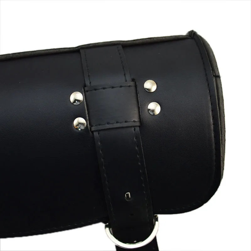Черная мотоциклетная боковая седельная сумка из искусственной кожи, Круглый седельный инструмент, сумка для Мотоциклов Harley-Davidson, левая и правая