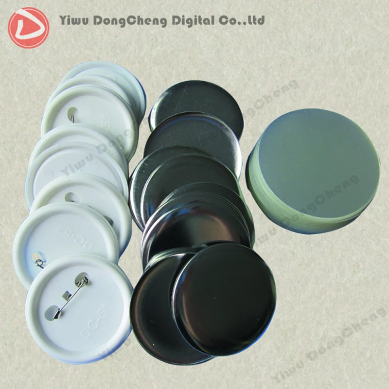 2-1/"(58 мм) 500 комплекты Пластик Pin-код кнопки Материал, пустые части кнопки, компоненты Олово значок