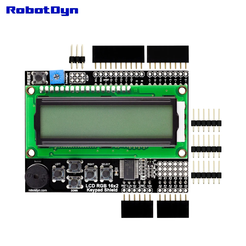 Lcd RGB 16x2+ клавиатура+ зуммер щит для Arduino, lcd RGB 1602