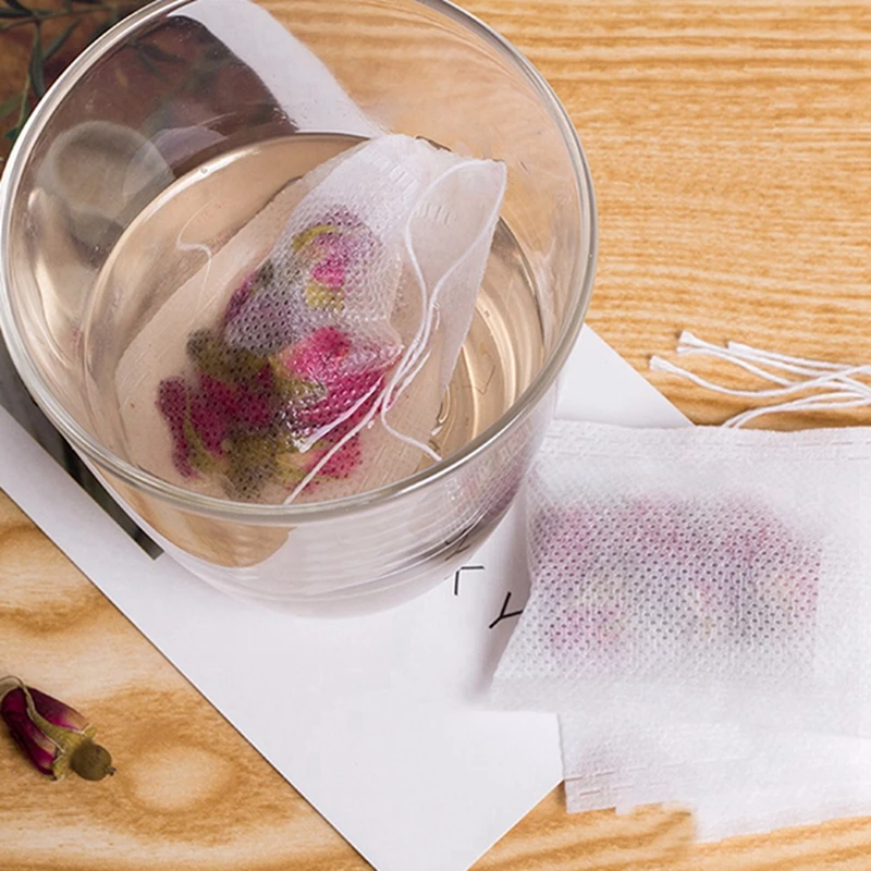 Urijk Hot 100 PCs/Lot Teabags Empty Scented Tea Bags With String Heal Seal Filter Paper For Herb Loose Bolsas De Te | Дом и сад