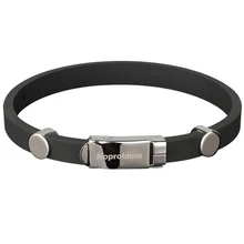J023 Noproblem ion balance health therapy power energy sports fitness silicone tourmaline magnetic bracelet