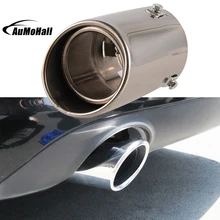 Car Exhaust Pipe Straight Car Stainless Steel Chrome Square Tail Muffler Tip Pipe Automobile Exhaust Pipes Tips