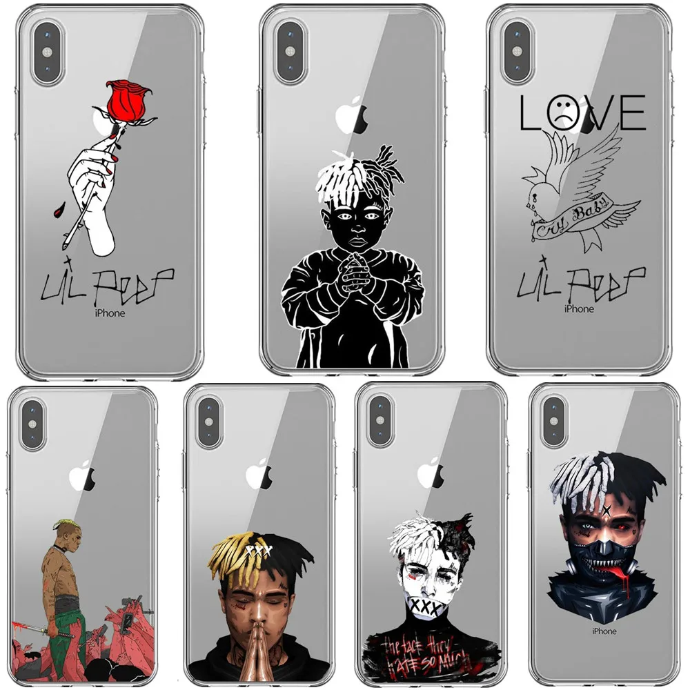 

Xxxtentacion Cases for iPhone X XS XR XS MAX Rapper LIL PEEP Crybaby Hellboy Rose TPU Cover For iPhone 5 5S SE 6 6SPlus 7 8 Plus