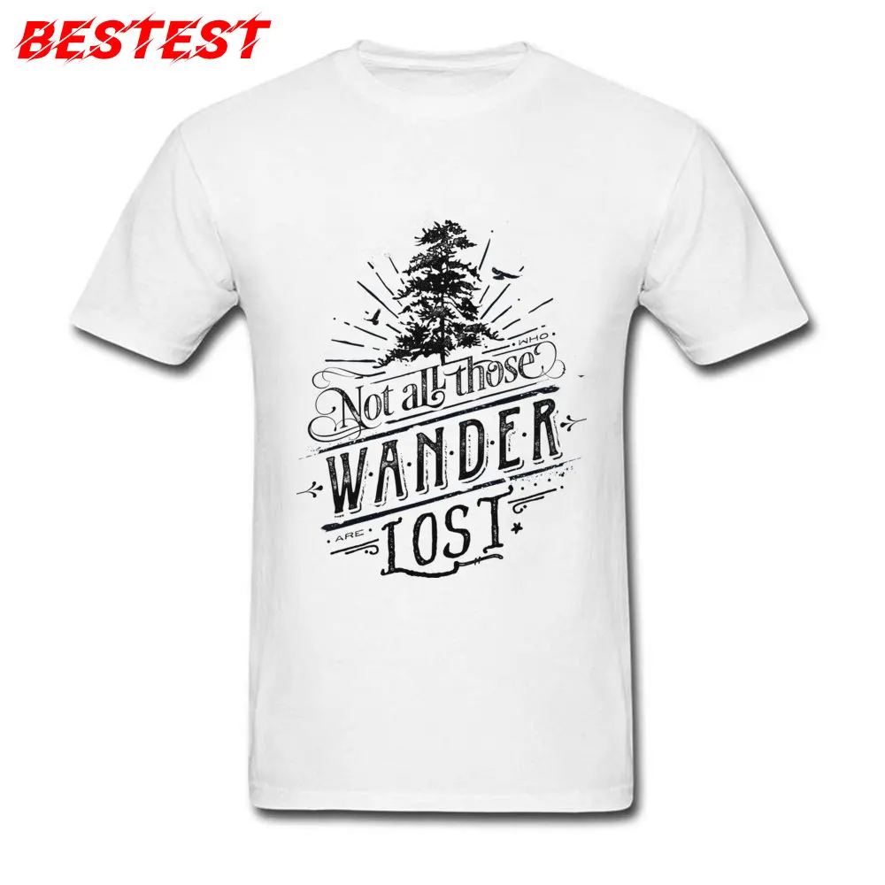 Im a wanderer Cotton Fabric Men Short Sleeve Tops Shirts Classic Summer/Fall T Shirts Print Tee Shirt Latest Crewneck Im a wanderer white