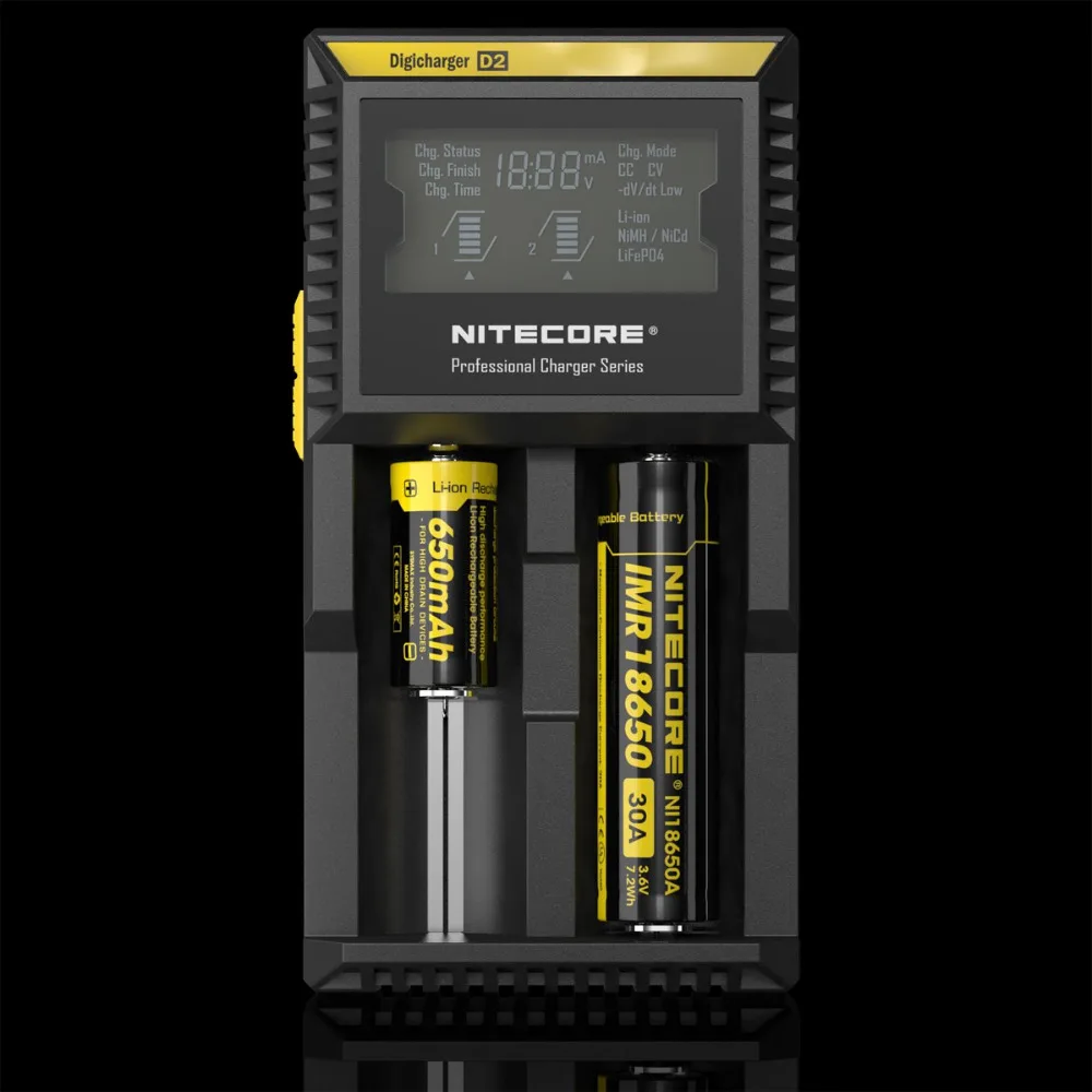 Оригинальное зарядное устройство Nitecore D2 ЖК-дисплей Дисплей Батарея Зарядное устройство не Батарея