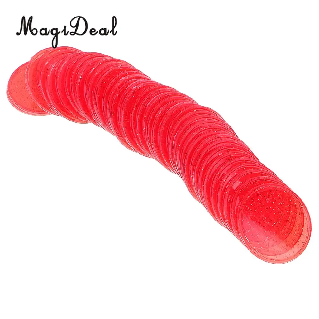 MagiDeal 40Pcs Plastic Count Bingo Chips Markers for Bingo Game Cards Party Fun Family Club Games Supplies Accessory