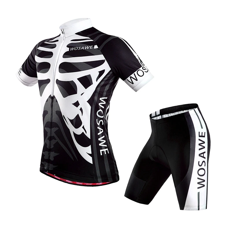 

WOSAWE Men/Women Summer Cycling jerseys+ Shorts Set 3D Gel Pad Quick Dry maillot Ciclismo Cycling Clothing