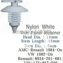 100 шт авто аксессуары держатель обшивки чехол для remault 8934-201-681 и чехол для vw 175-867-299