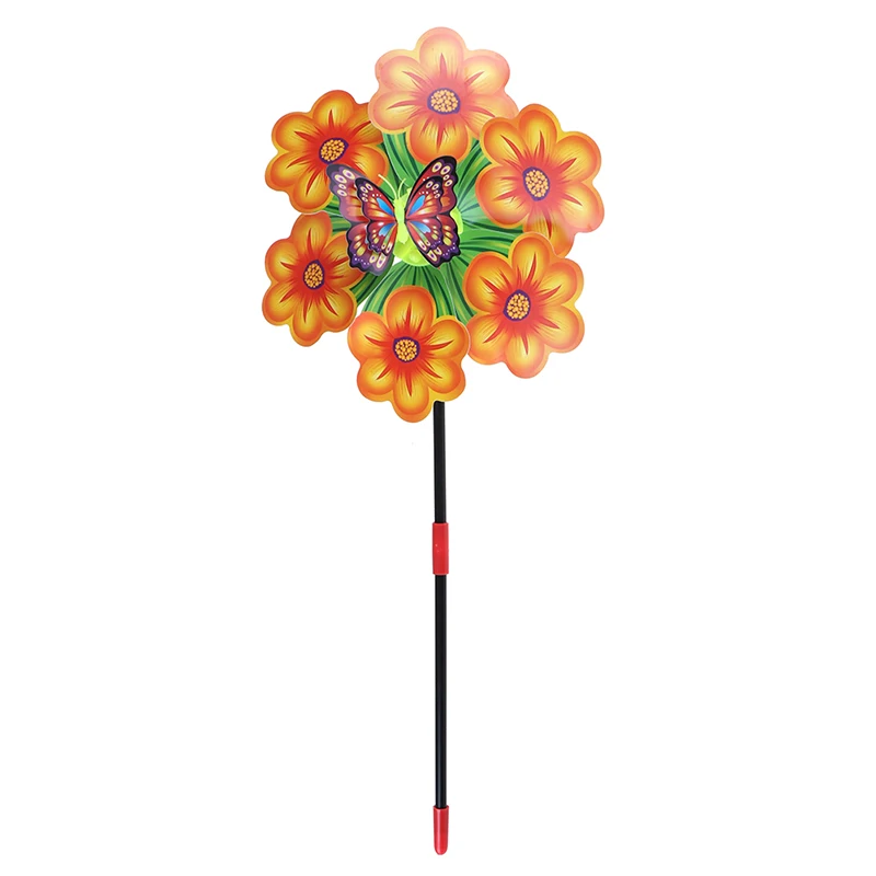 1 шт. пластиковые цветочные ветряные мельницы с рисунком насекомых праздничный декор для сада детские игрушки на открытом воздухе