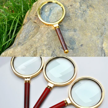 

60mm 10X Magnifying Glass Portable Handheld Magnifier for Jewelry Newspaper Book Reading High Definition Eye Loupe Glass 1pc