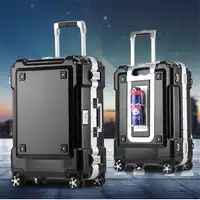 BeaSumore 事業アルミフレームローリング荷物スピナー 20 インチ学生にキャリーホイールスーツケース女性旅行バッグ