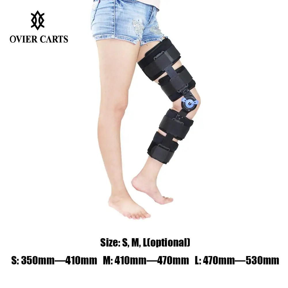 

Joint Support Orthopedic Hinged Knee Brace Support Adjustable Splint Stabilizer Wrap Sprain Post-Op Hemiplegia Flexion Extension