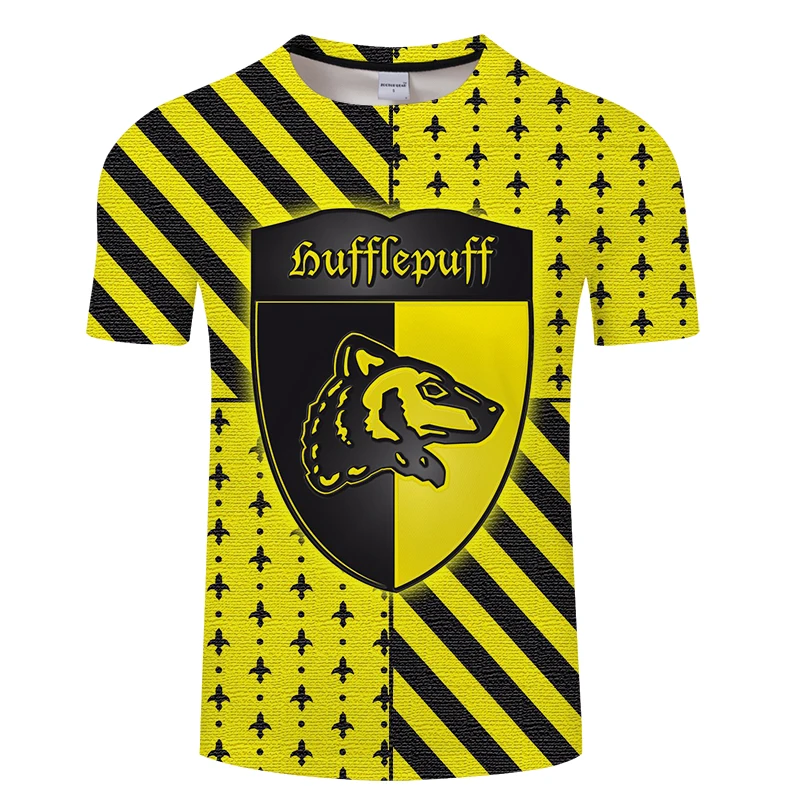 

Harry Cosplay T shirt Homme Movie Fans Potter Summer Brand New Cotton O-neck Short Sleeve Print 3D tshirts Magic school Tops tee
