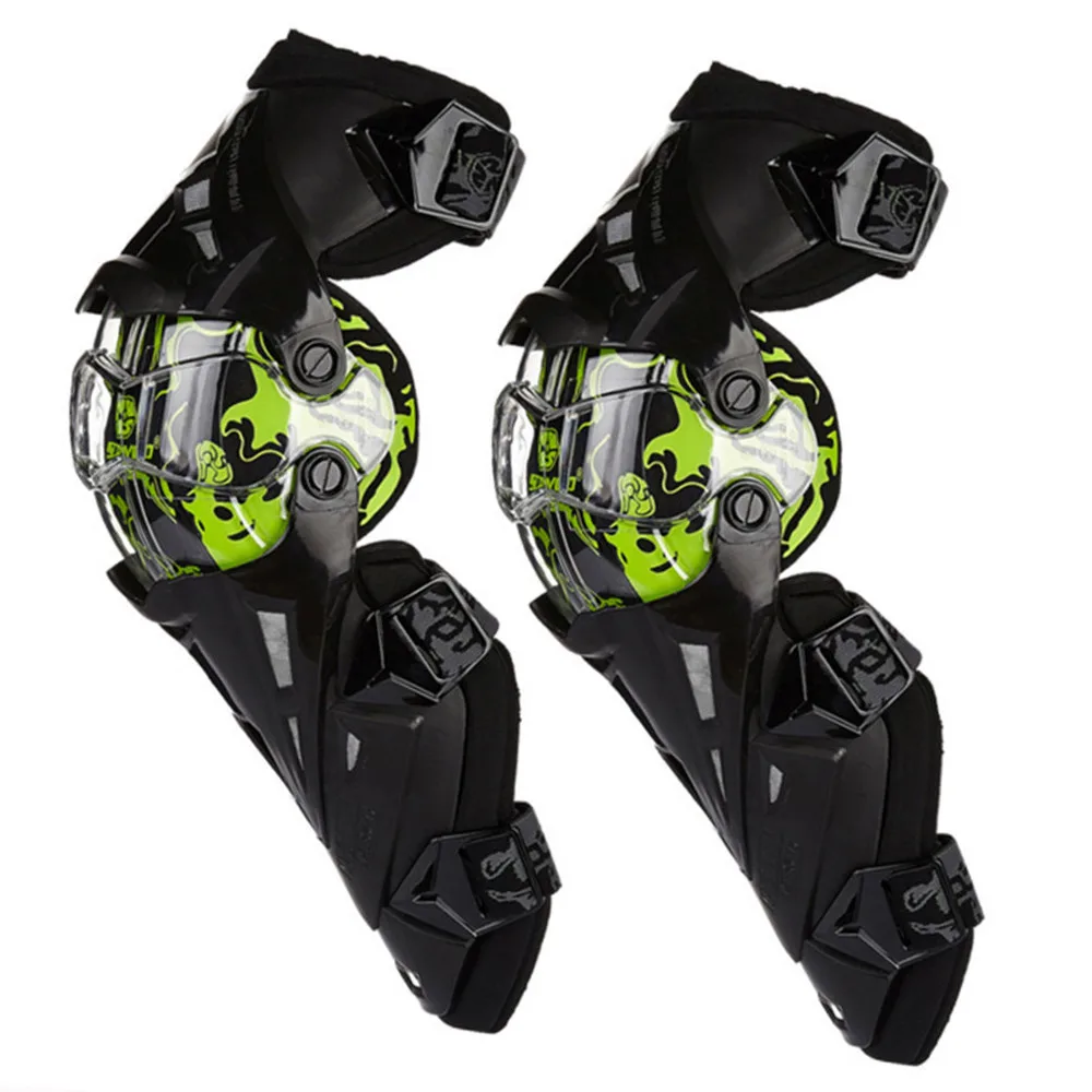 SCOYCO мотоциклетные наколенники защитные щитки броня для мотокросса внедорожное оборудование Наколенники Защита Защитное снаряжение аксессуары - Цвет: Зеленый