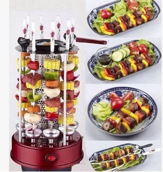 

Automatic rotary barbecue grill and Russian smokeless electric oven roasted on a skewer machine