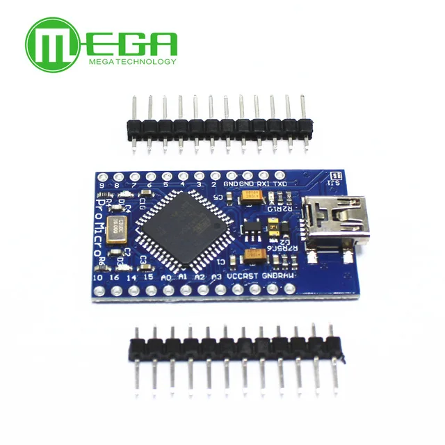 5 шт. Pro Micro ATmega32U4 5 В/16 МГц модуль с 2 Ряд контактный разъем MINI USB MICRO USB - Цвет: MINI USB