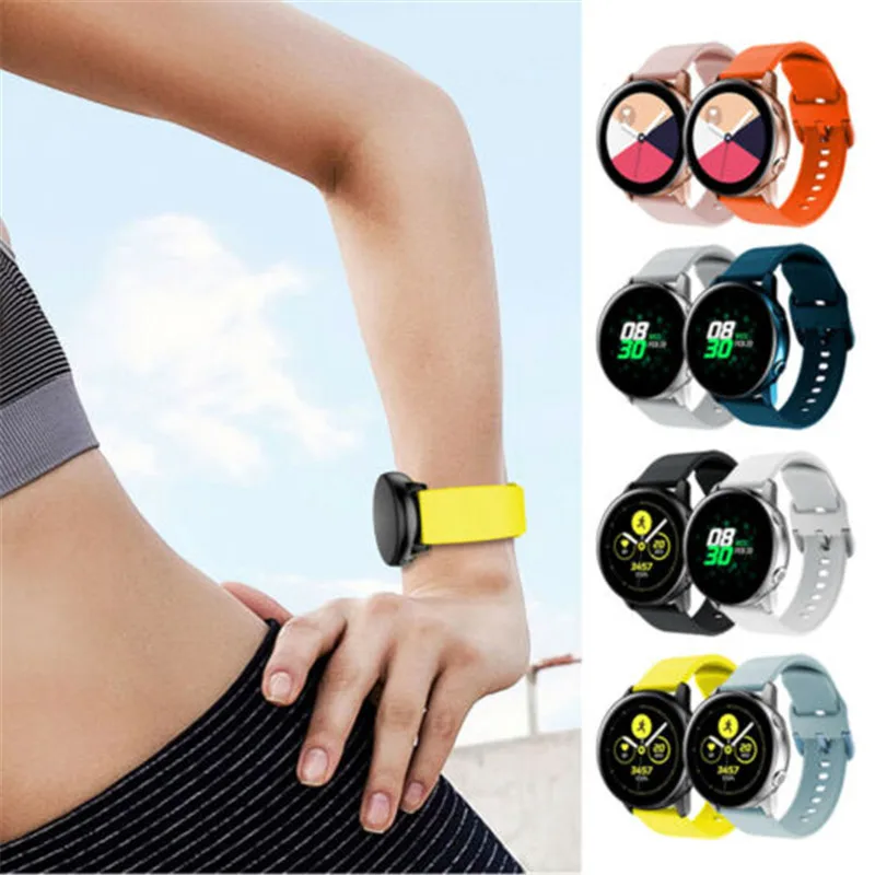 8 Colors Silicone Band Sport Watch Strap for Samsung Galaxy Active Wristband 42mm 20mm | Электроника