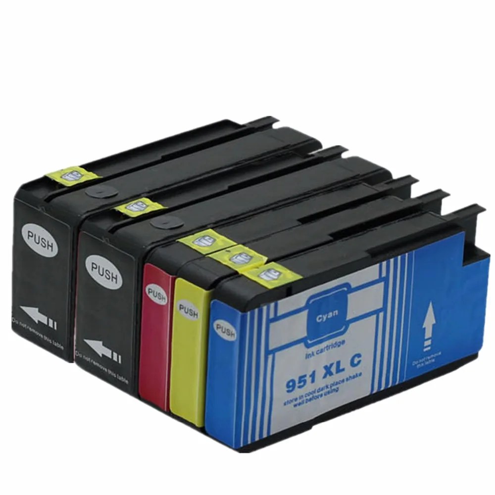 

1Set +1Bk 950 XL 951 950XL Ink Cartridges For HP HP950 H-950XL H-951XL Officejet Pro 8100 8600 8610 8620 8640 8600 Plus Printers