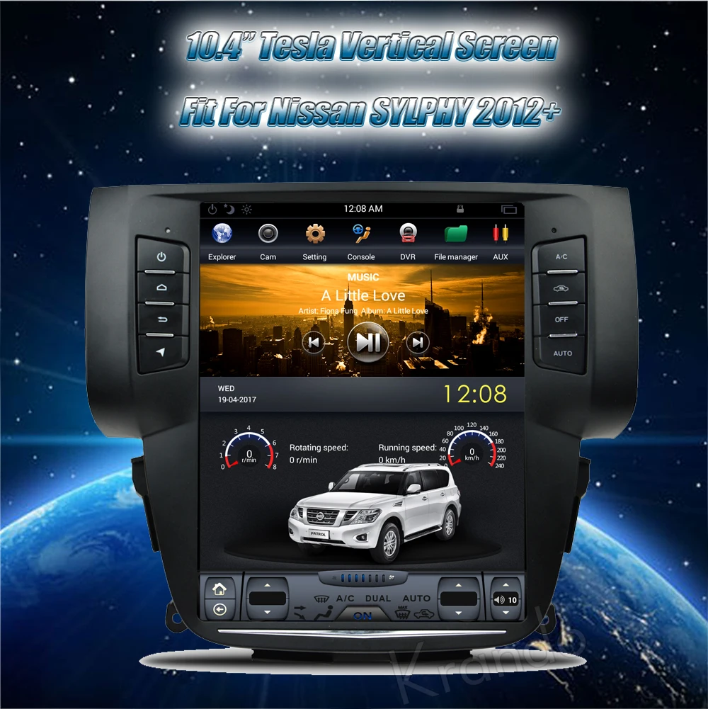 Автомагнитола Krando на платформе Android 9 0 с вертикальным экраном 10 4 дюйма Tesla для Nissan