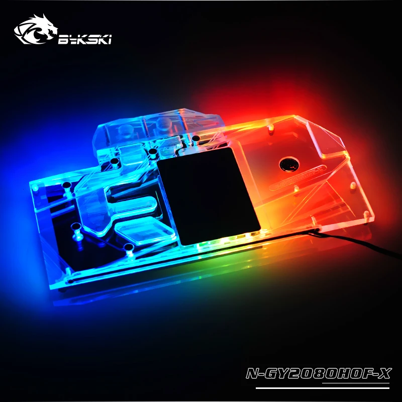 Best Price Bykski Block use for GALAX RTX 2080 HOF / Full Cover Copper Water Block / Graphics Card Radiator /A-RGB / RGB Light AURA