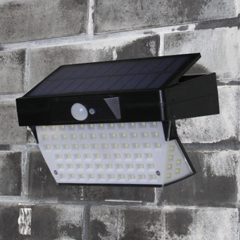 

TAMPROAD 78 LED 450LM Waterproof PIR Motion Sensor Solar Garden Light Outdoor LED Wall Lamp 3 Modes Security Door Solar Lighting