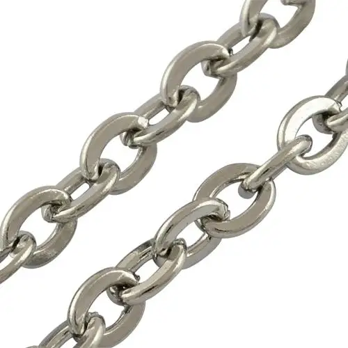 316 Stainless Steel Cross Chains, Rolo Chains, Stainless Steel Color