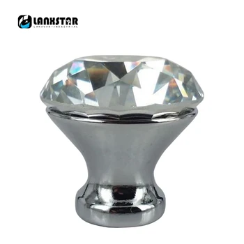 

High-end Crystal Knob 30mm Furniture Hardware Single Hole Drawer Handle