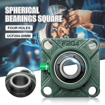 

Ball Bearing Steels 20mm Inside Diameter Spherical Bearings Square Four Holes Flange Block UCF204