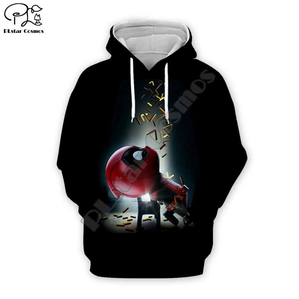 

PLstar Cosmos Deadpool 3D Printed Hoodie/Sweatshirt/Jacket/shirts Mens Womens hip hop apparel Black tops
