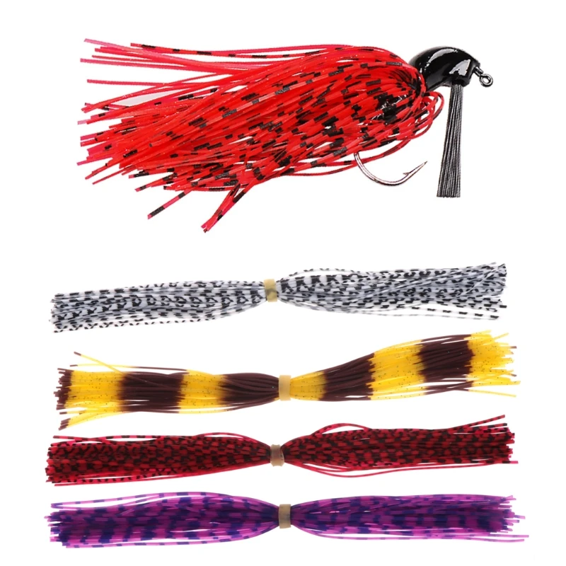 

Set Of 50 Strands Fishing Skirts Fish Lure Bait Spinner Silicone DIY Accessories