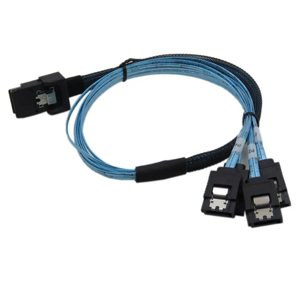 SCLS 50CM Internal Mini SAS SFF 8087 36P to 4 x SATA 7 Pin External Connector Cablemini sas to