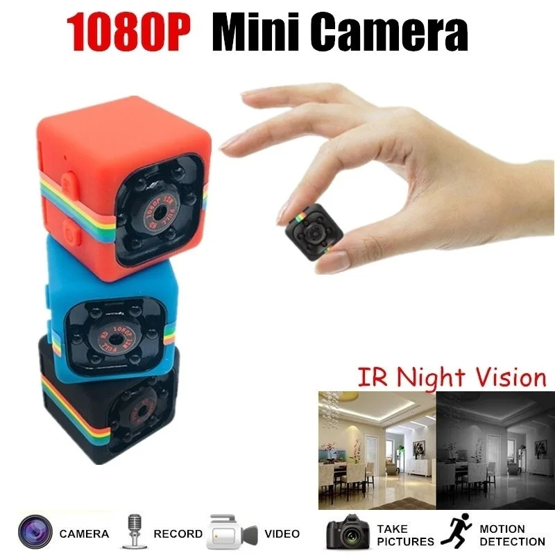 

8GB Mini Camera HD 1080P Night Vision Car DVR Infrared Video Recorder Sports Camera Blue