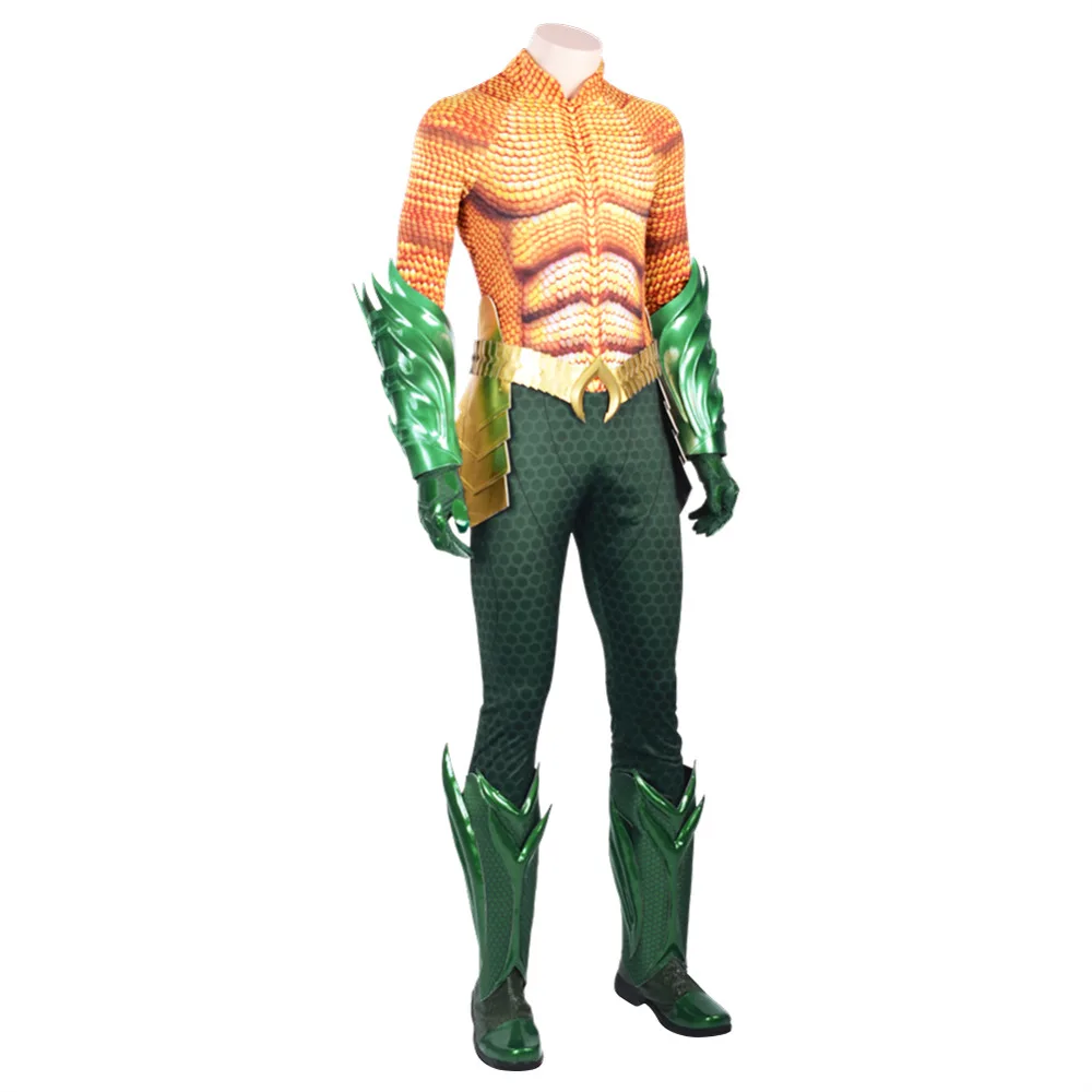 DC Лига Справедливости Aquaman Косплей Костюм Артура Карри костюм супергероя для