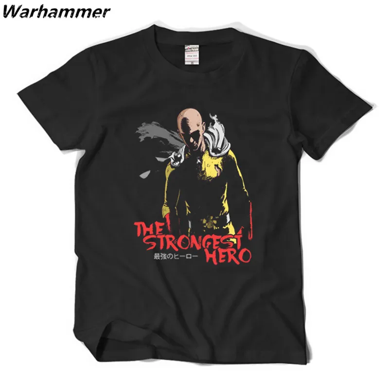 

Warhammer One Punch Man T-shirt Oppai Strongest Hero 3D Print Men T shirt O-neck Cotton Short Sleeved Cosplay Anime Tshirt Homme