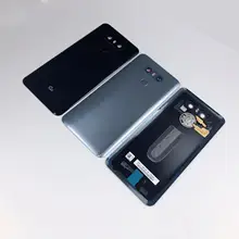Для LG G6 LS993 US997 VS998 H870 H871 H872 H873 Корпус Задняя стеклянная крышка батареи+ стекло объектива камеры Touch ID+ наклейка