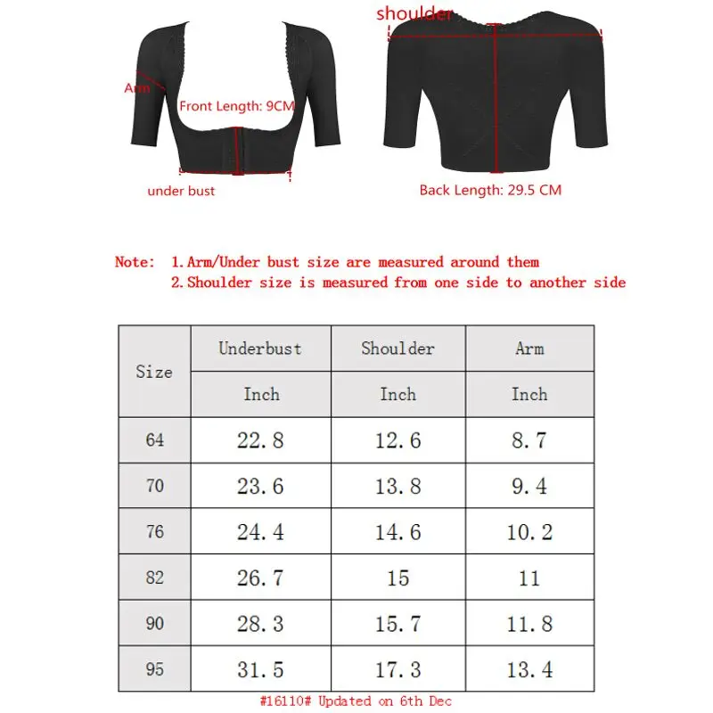 Burvogue, Цельный формирователь, Модный женский формирователь тела, формирователь, пуш-ап, короткий рукав, укороченный топ, Корректирующее белье на руку для похудения